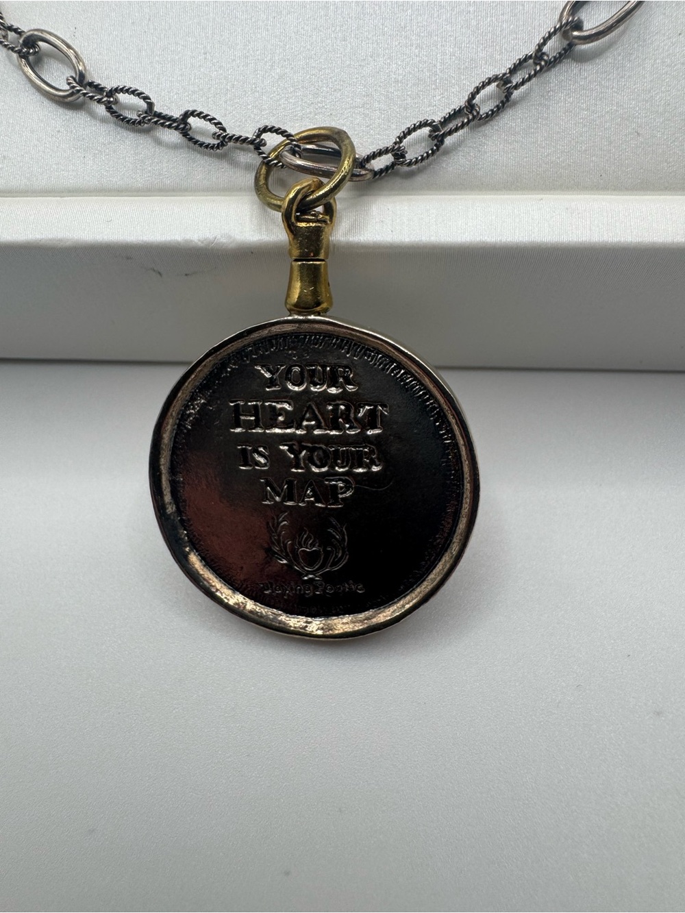 RARE REVERSIBLE WAXING POETIC TALISMAN NECKLACE - Picture 3 of 5